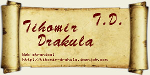 Tihomir Drakula vizit kartica